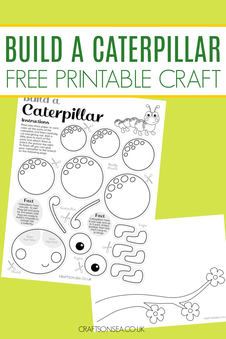build a caterpillar craft free printable