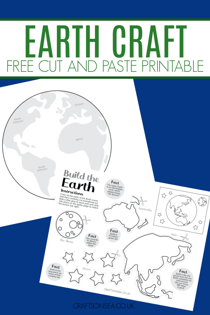 earth craft free printable cut and paste