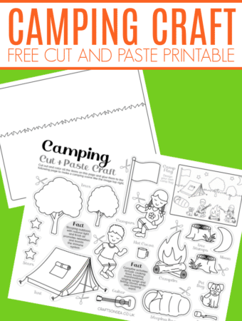 Camping craft printable for kids