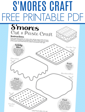 S'mores Craft Printable free template