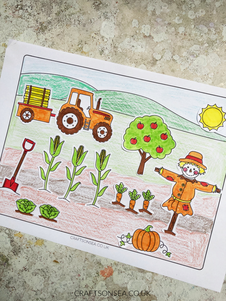 Harvest Craft Printable (FREE Cut and Paste Activity) - Crafts on Sea harvest-craft-printable-free-cut-and-paste-activity-crafts-on-sea