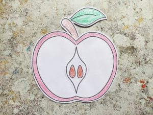 paper apple craft for kids