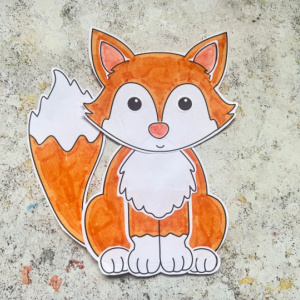 printable build a fox cut and paste craft