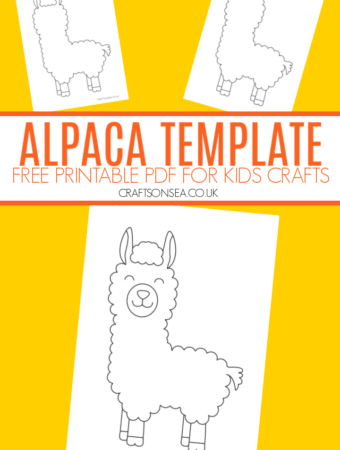 alpaca craft template free printable