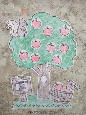 apple tree craft template free printable