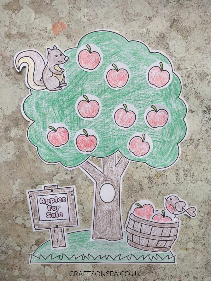 Apple Tree Craft Template (FREE Cut and Paste Printable) - Crafts on Sea apple-tree-craft-template-free-cut-and-paste-printable-crafts-on-sea