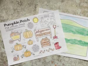 pumpkin patch craft to color
