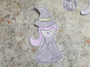 witch craft with the items being glued together