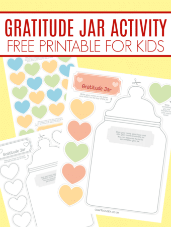 Gratitude Jar for Kids free printable activity
