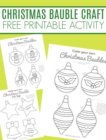 Printable Christmas Baubles to Color