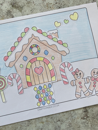 free printable gingerbread house craft