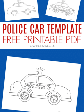 police car template printable