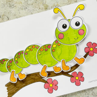 Build a caterpillar craft free printable template for kids