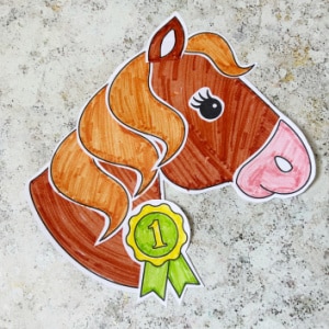 horse's head cut and paste craft for kids to make