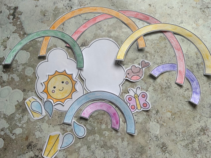 cut out rainbow craft