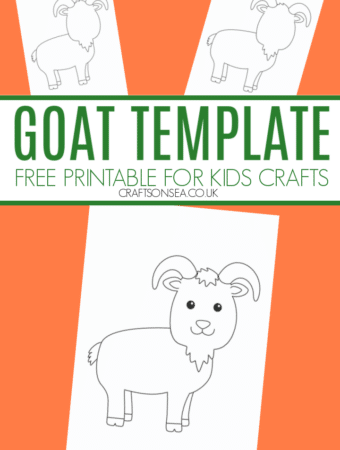 goat template printable