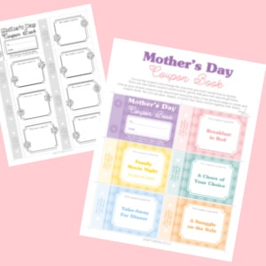 mother's day coupon book kids can make