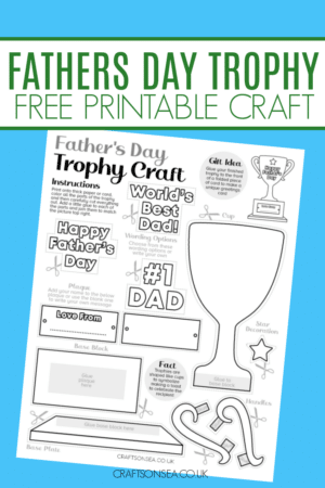 Father’s Day Trophy Printable (FREE Cut and Paste Craft) - Crafts on Sea