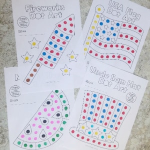 free 4th of july dot marker printables with patriotic do a dot designs