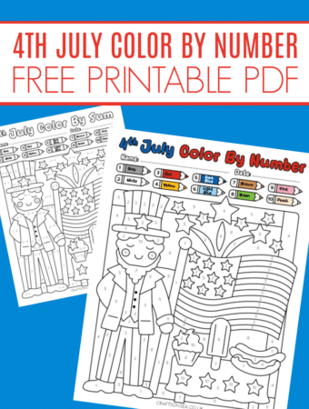 fourth of july color by number printable