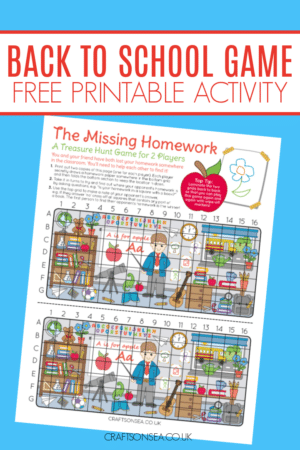 Back To School Game (FREE Printable Activity) - Crafts on Sea