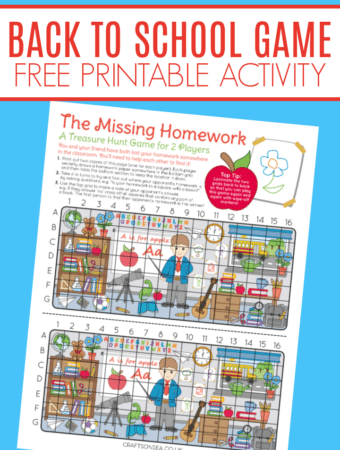 Back to school game free printable