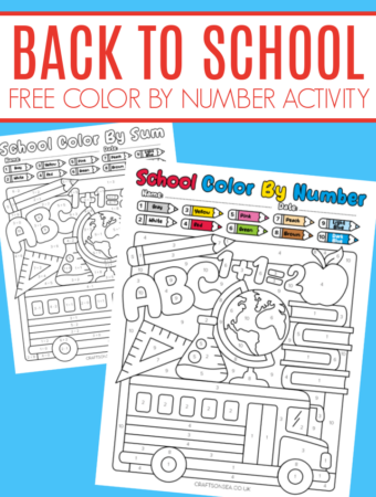 back to school color by number printable