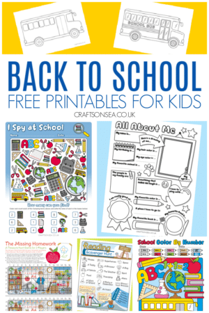 Free Back To School Printables For Kids - Crafts on Sea