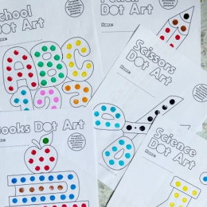 free school dot a dot marker printables