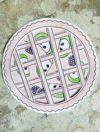apple pie craft free cut and paste printable