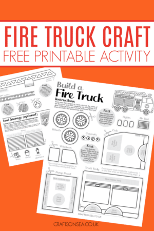 Fire Truck Craft (FREE Cut and Paste Printable) - Crafts on Sea