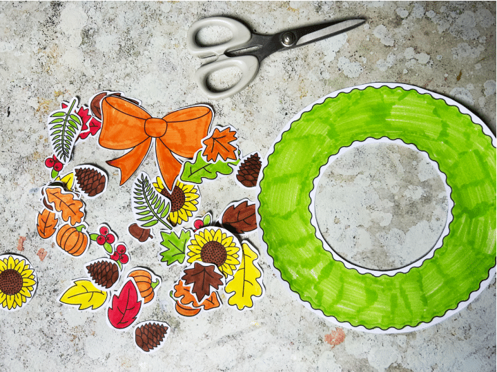 cut out fall wreath