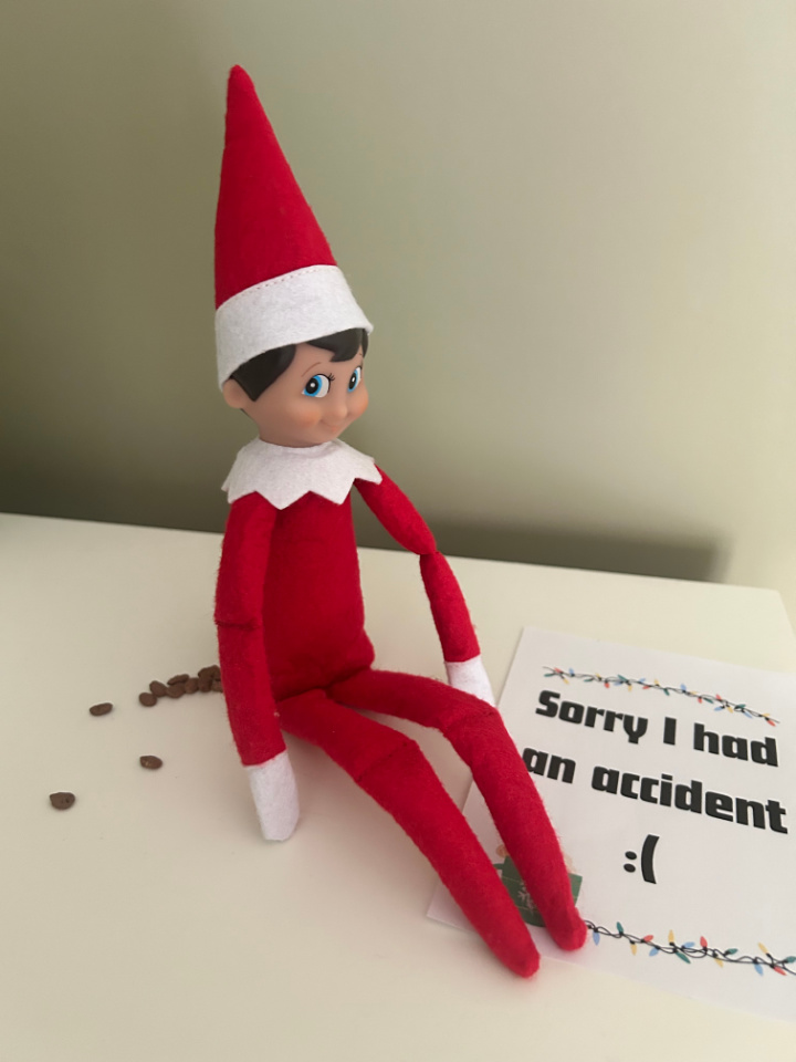 funny elf prank with elf coco pops poop