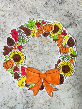 fall craft for kids free wreath printable
