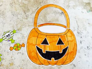 paper jack o'lantern trick or treat craft