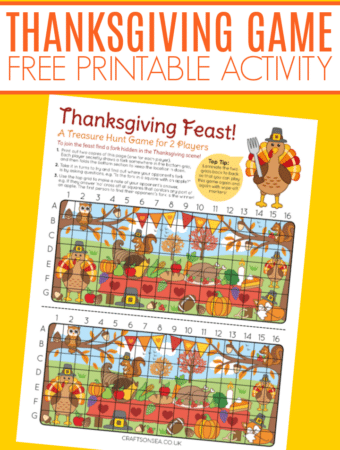 Thanksgiving game free printable with turkeys and fall trees