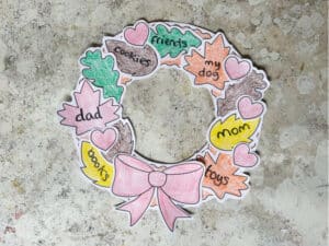 gratitude wreath craft thanksgiving activity for kids