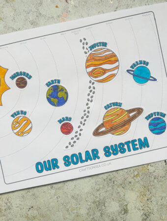 free printable cut and paste solar system craft for kids