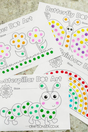 Spring Mark Making Template Spring Dot Marker Printables (FREE PDF) - Crafts on Sea