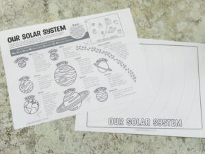 printable solar system craft template two pages