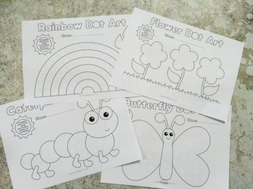 Spring Mark Making Template Spring Dot Marker Printables (FREE PDF) - Crafts on Sea