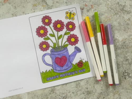 Free Mother’s Day Coloring Card Printable for Kids - Crafts on Sea