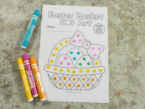 Easter basket dot painting printable