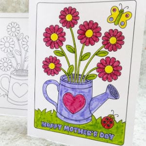 printable mother's day card for kids to color in