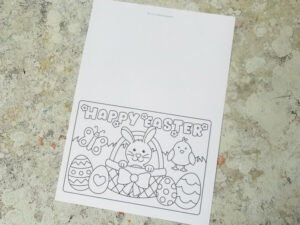 printable Easter card to color