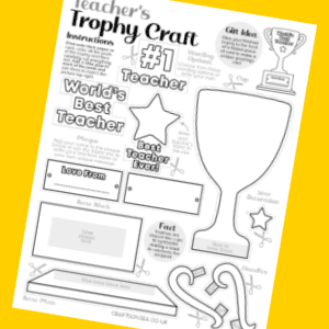 cut and paste teacher trophy craft for kids