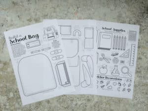 printable backpack craft template
