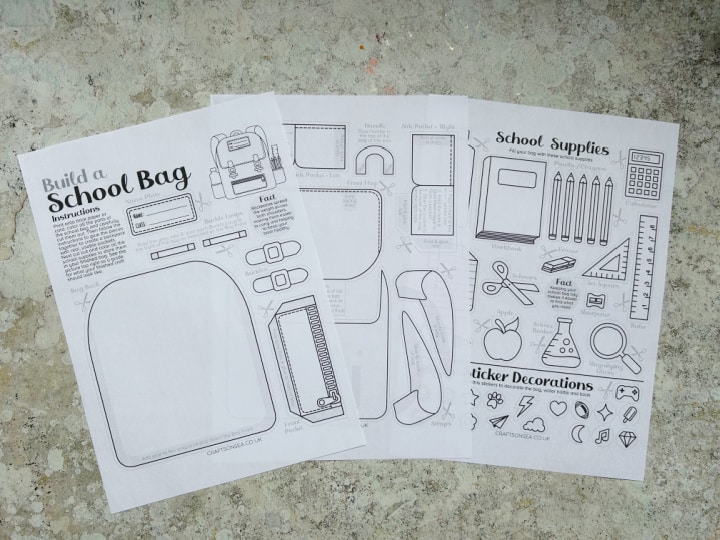 printable backpack craft template