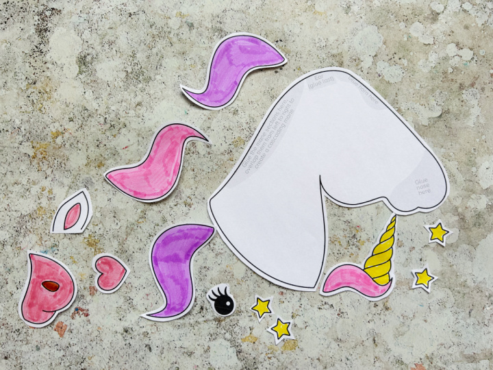 cut out printable unicorn craft