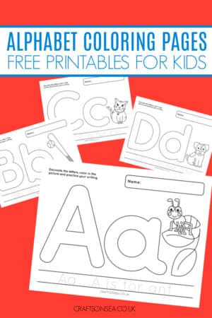 Free Alphabet Coloring Pages (A-Z Printable PDF) - Crafts on Sea